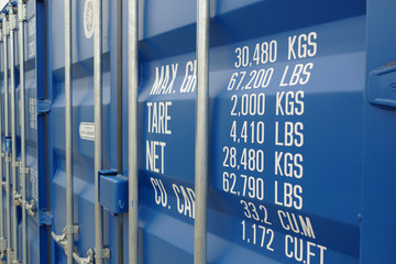 blue cargo container