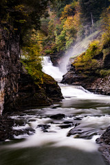 Lower Falls - Waterfall & Cascades - Letchworth Park - New York