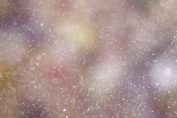 Snowfall texture of snowflakes on blurred background