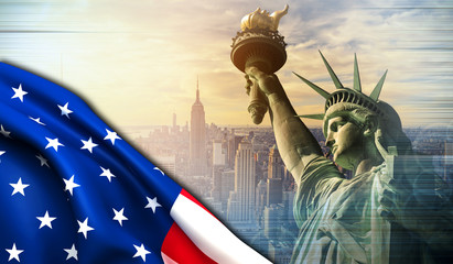 American flag with copyspace