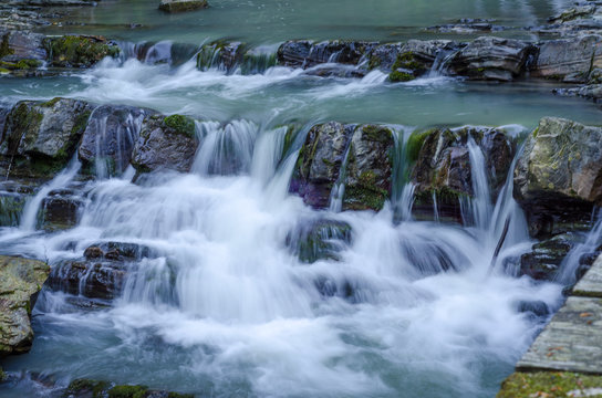 Photos of waterfalls in Sochi Park
