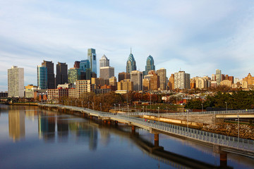 Fototapeta na wymiar View of the Philadelphia city center