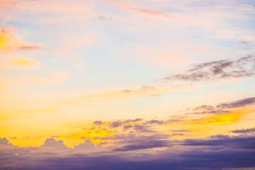 Colourful majestic twilight sunset sky