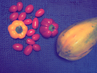 Fototapeta na wymiar Cherry Tomato and Bell Pepper