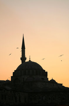 Rustem Pasha mosque at sunset