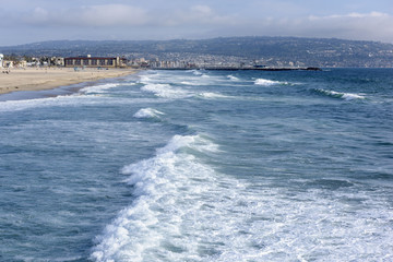 ocean wave at Santa Monica beach