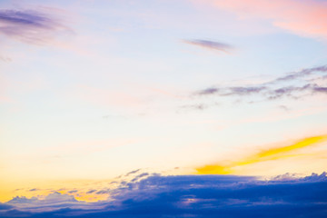 Fototapeta na wymiar Colourful majestic twilight sunset sky