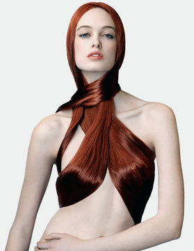 sexy girl with long hair