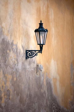 Streetlight attached to wall