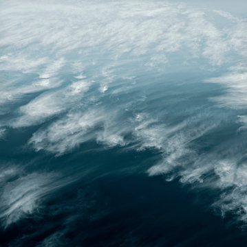 Aerial view of ocean currents