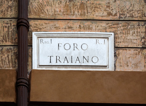 Sign reading foro romano