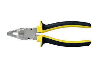 Obraz premium Pliers hand tool on white background, isolated with clipping path