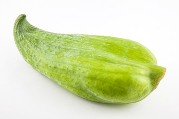 Stuffing cucumber (Cyclanthera pedata) isolated in white background