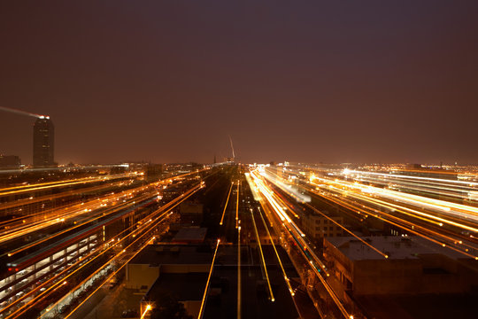 Queens at night, New York City, New York, USA