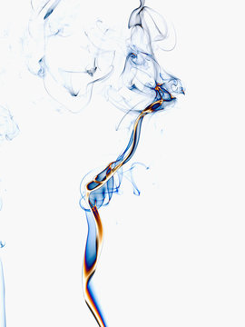 Smoke on white background