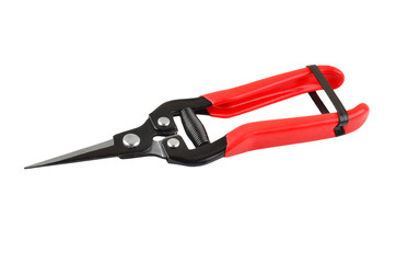 Red garden pruner