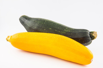 Zucchini (Cucurbita pepo) isolated in white background