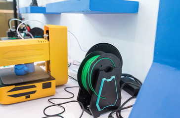 Obraz na płótnie Canvas 3D printer,Three dimensional printing machine