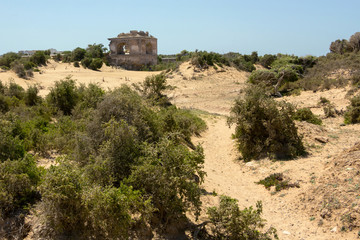 Fototapeta premium Ruines Dar Soltane ou Palais du Sultan sur la plage d'Essaouira au Maroc