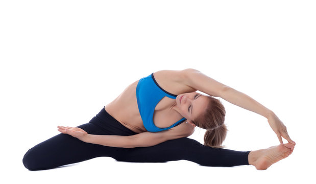 Stretching of ischio, obliques, adductors and quadriceps