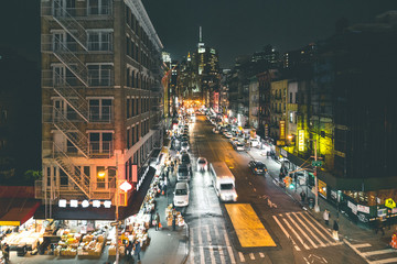 Fototapeta na wymiar Night Scene in Chinatown - New York