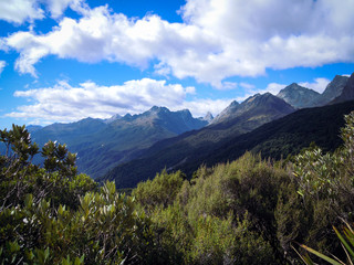 Te Anau, Mount Luxmore, Fiordland, New Zealand - Stock Photo