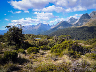Fototapeta na wymiar Te Anau, Mount Luxmore, Fiordland, New Zealand - Stock Photo