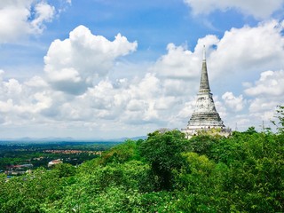 Phra Nakhon Khiri (Khao Wang) Pagoda architecture in Petchaburi, Thailand 