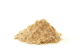 Ginger powder isolated on a white