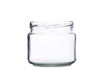 Empty glass isolated on a white