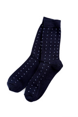 Black socks isolated on a white