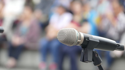 microphone with the nature performance background