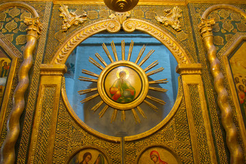 Interior of St. Basil's Cathedral in Red Square, Moscow.