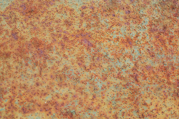 rusty and old background with empty area for support text. damage or antique surface from industry workshop. corrosion of steel surface by rusty and will be impact with structure of machine.