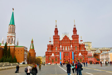Towers around Red Square in Moscow, Russia.