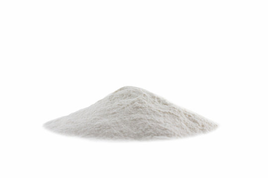 Collagen Powder Isolated On White Background. With Clipping Path