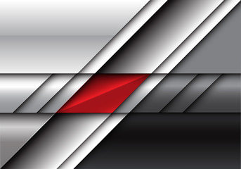 Abstract red on metal design modern vector illustration.