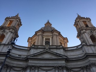 Fototapeta na wymiar Chiesa di Sant'Agnese in Agone, Piazza Navona, Roma