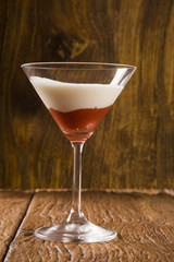 Greek yoghurt with sweet guava  in a glass