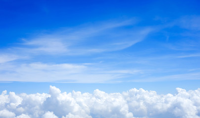 Blue sky above the clouds - 147591372