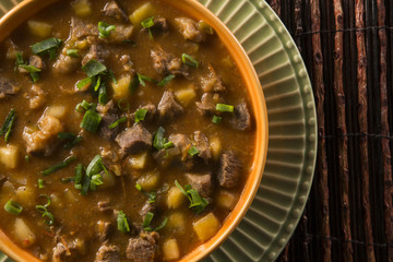 Rustic Stew meat with maniocs