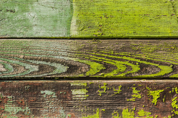 The background picture of the old green wooden Board. Texture.