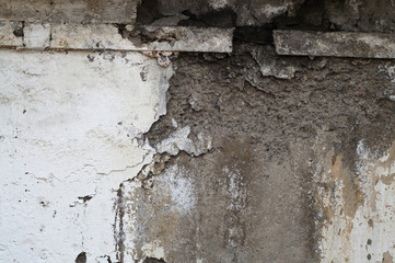 White wall with cracks
