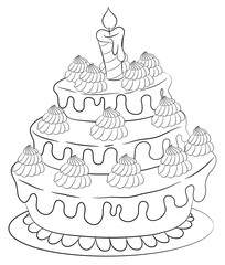 Süße Torte Vektor Illustration