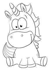Niedliches Einhorn Vektor Illustration