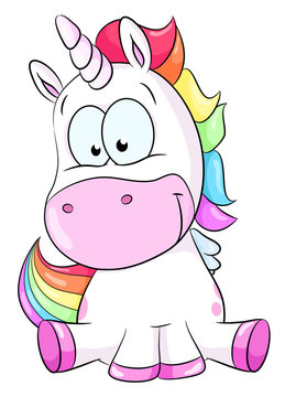 Fototapeta Niedliches Einhorn Vektor Illustration