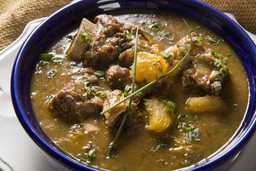 rustic Stew meat with manioc called Vaca atolada in Brazil.