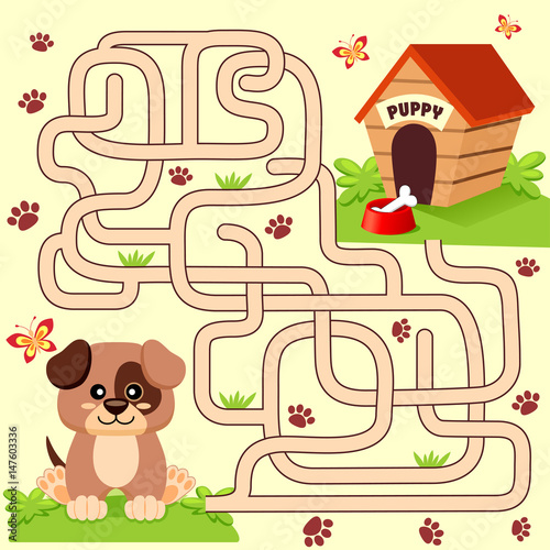 Dog Mazes For Kids