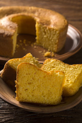 Corn cake. Traditional Brazilian treats made of corn.