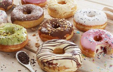 Donuts close-up